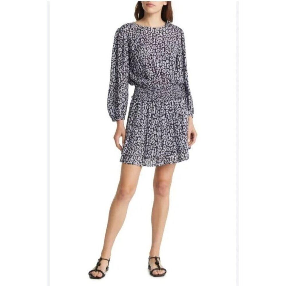 Rails Inez Black‎ Batik Cheetah Print Dress Size XL